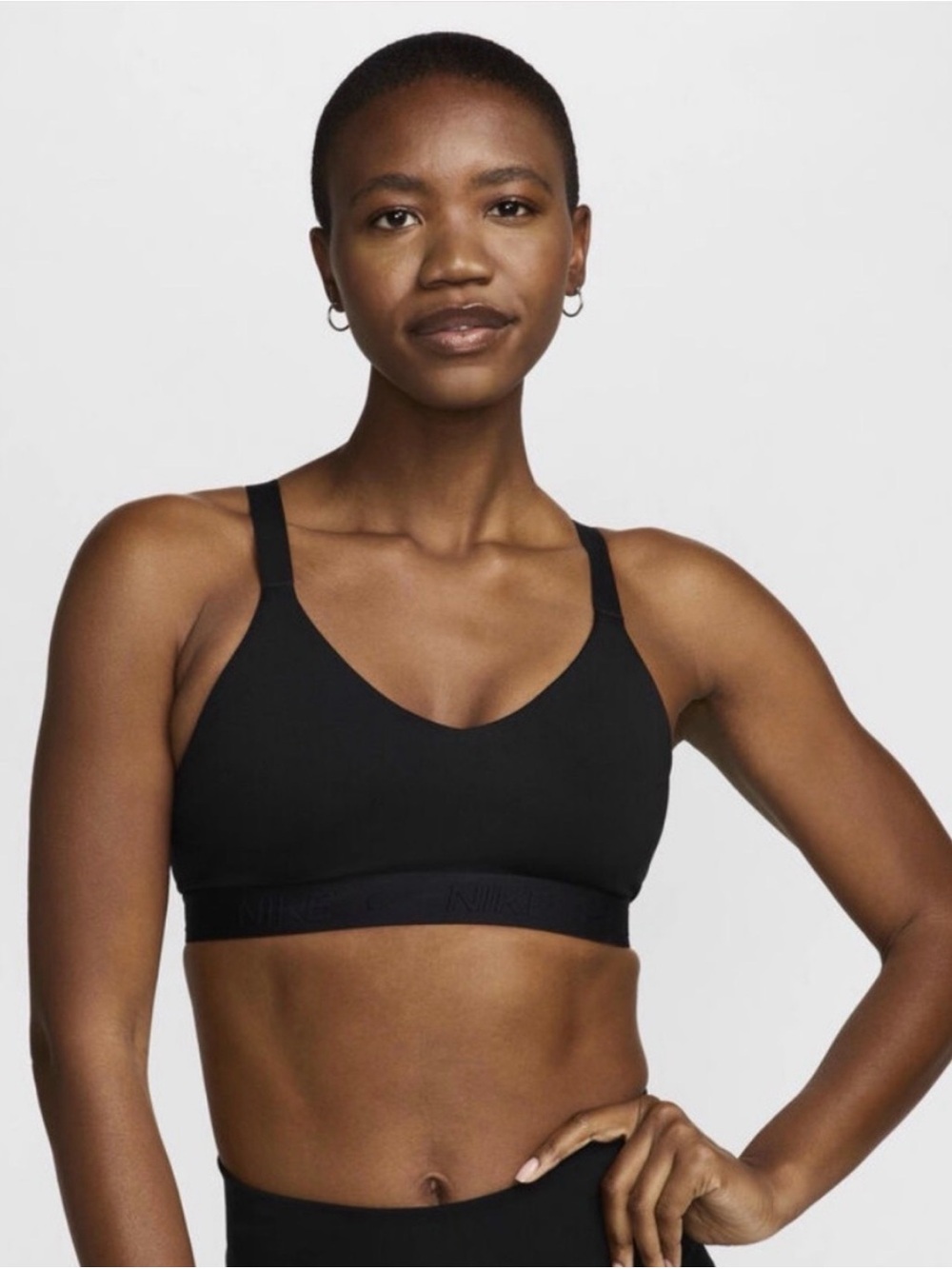 Nike Women's Medium Indy Medium Support Padded Adjustable Sports Black NWT